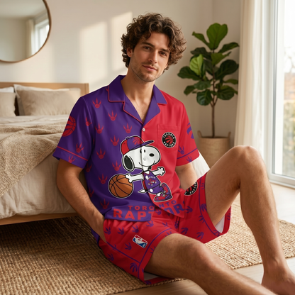 SHORT-SLEEVE PAJAMAS SET FOR BASKETBALL FAN