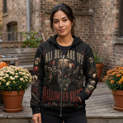 Halloween Night Horror Shirt — Scary Poker Graphic Sweatshirt Hoodie