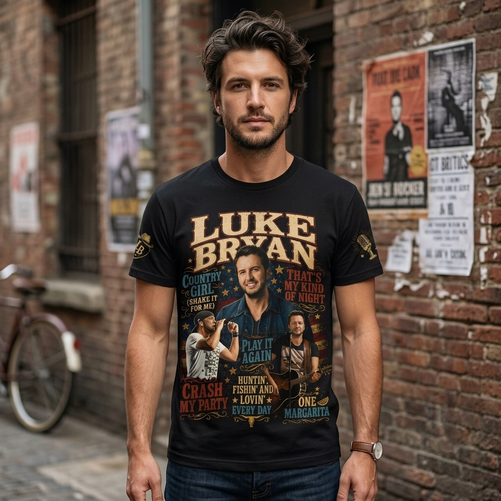 Luke Bryan Country Music Shirt — Vintage Western Fan Graphic Tee