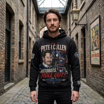 Peter Cullen Tribute Shirt — Vintage Robot Hero Voice Icon Gift