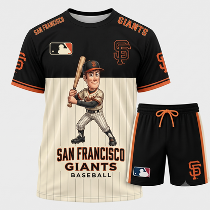 All 30 Teams Available-COMBO GIFTS FOR BASEBALL FAN | Sport Fan Set — T-Shirt + Shorts