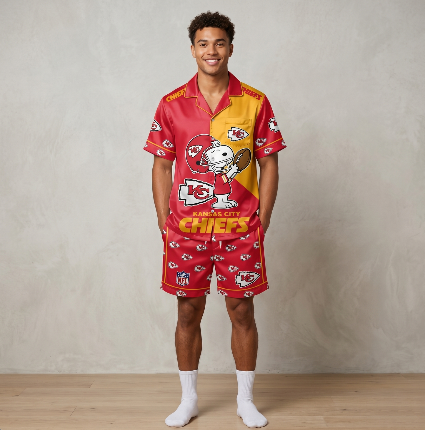 SHORT-SLEEVE PAJAMAS SET FOR TOP TEAM FAN