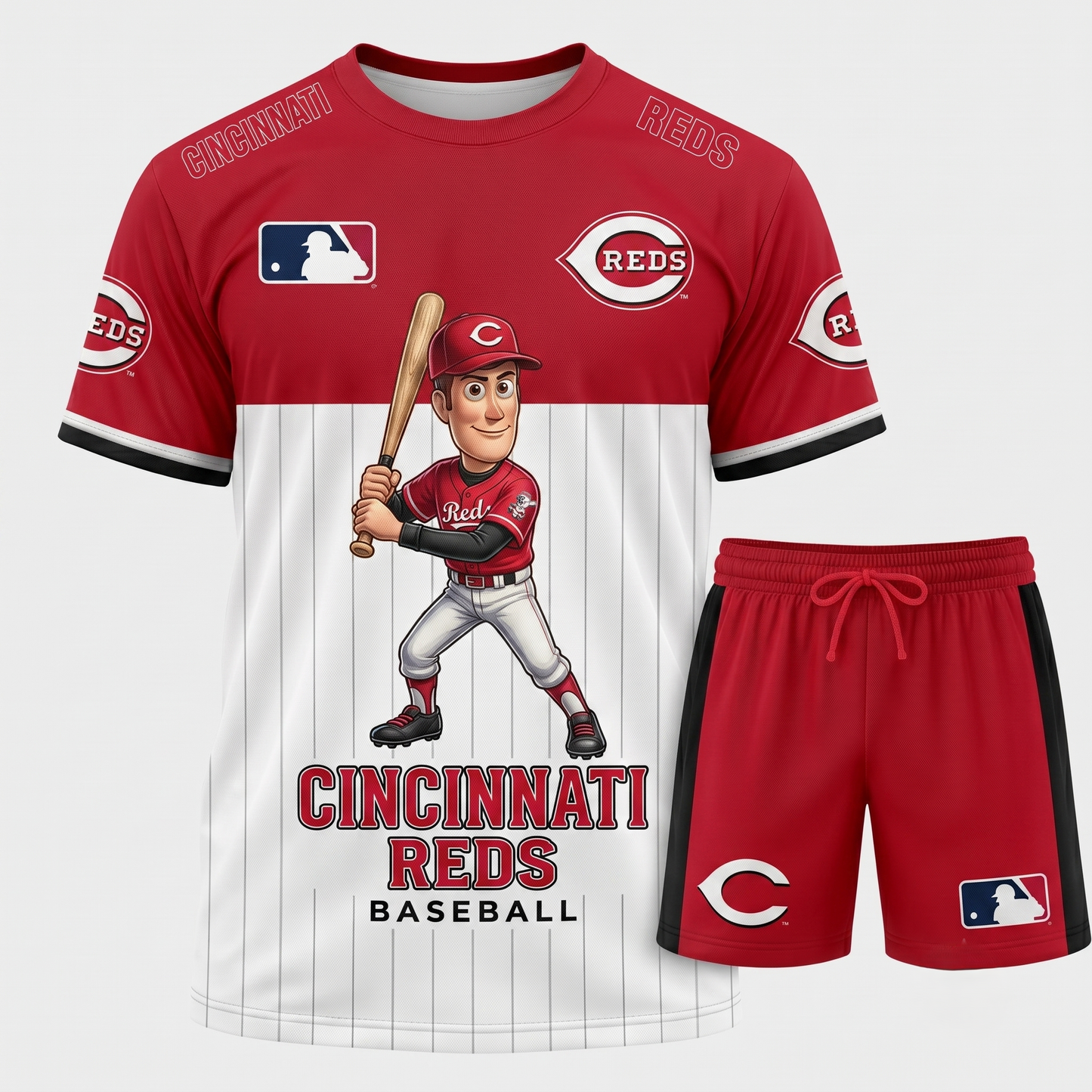 All 30 Teams Available-COMBO GIFTS FOR BASEBALL FAN | Sport Fan Set — T-Shirt + Shorts