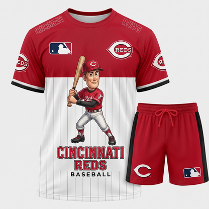 All 30 Teams Available-COMBO GIFTS FOR BASEBALL FAN | Sport Fan Set — T-Shirt + Shorts