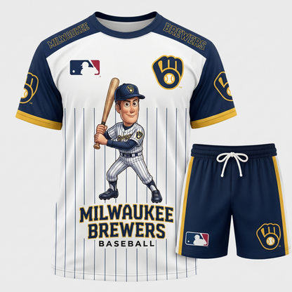 All 30 Teams Available-COMBO GIFTS FOR BASEBALL FAN | Sport Fan Set — T-Shirt + Shorts