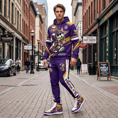 NFL Dog Football Fan Hoodie & Sweatpants & High Sneakers | All 32 Teams Available
