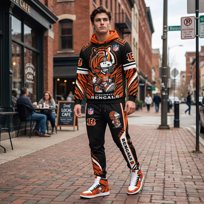 NFL Dog Football Fan Hoodie & Sweatpants & High Sneakers | All 32 Teams Available