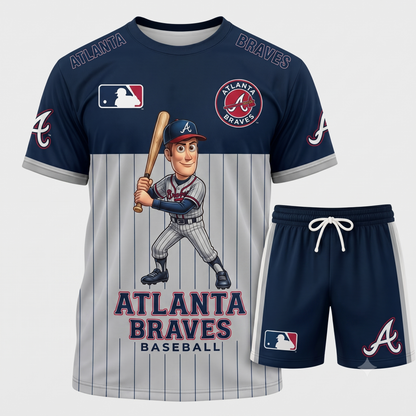 All 30 Teams Available-COMBO GIFTS FOR BASEBALL FAN | Sport Fan Set — T-Shirt + Shorts