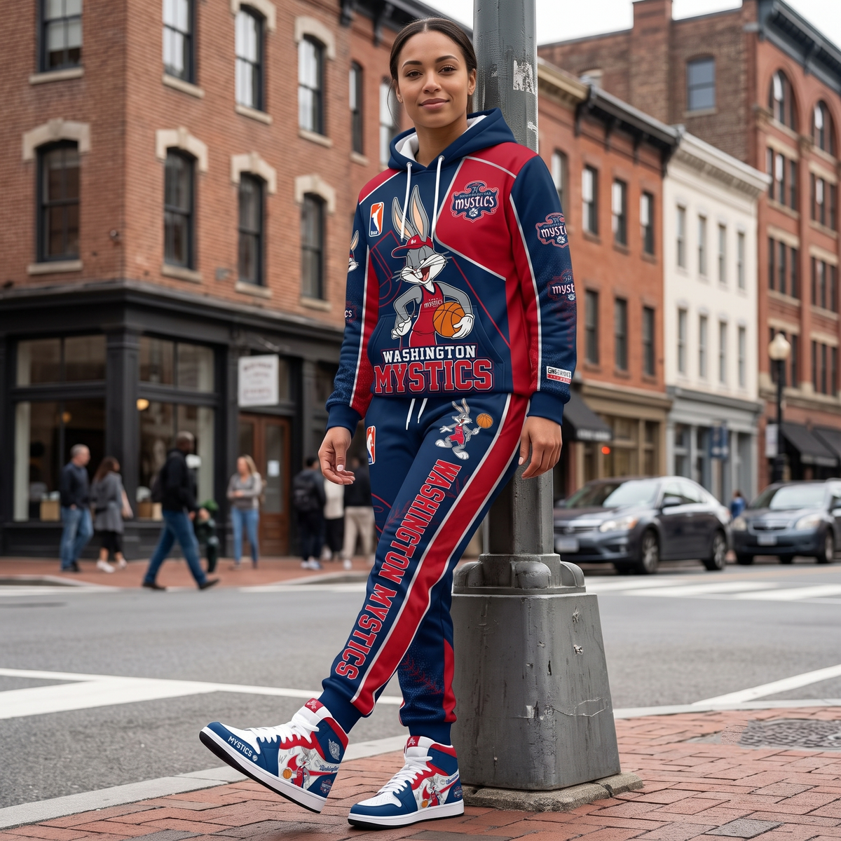Women’s Basketball Fan Combo Set — Hoodie & Sweatpants and High Sneakers | All 15 WNBA Teams Available