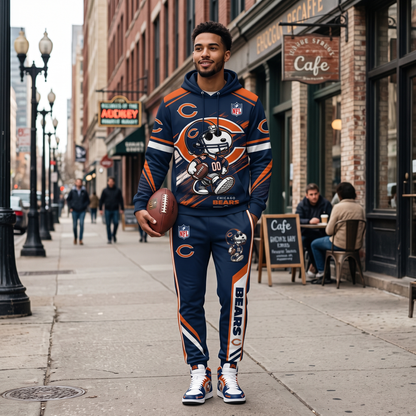 NFL Dog Football Fan Hoodie & Sweatpants & High Sneakers | All 32 Teams Available