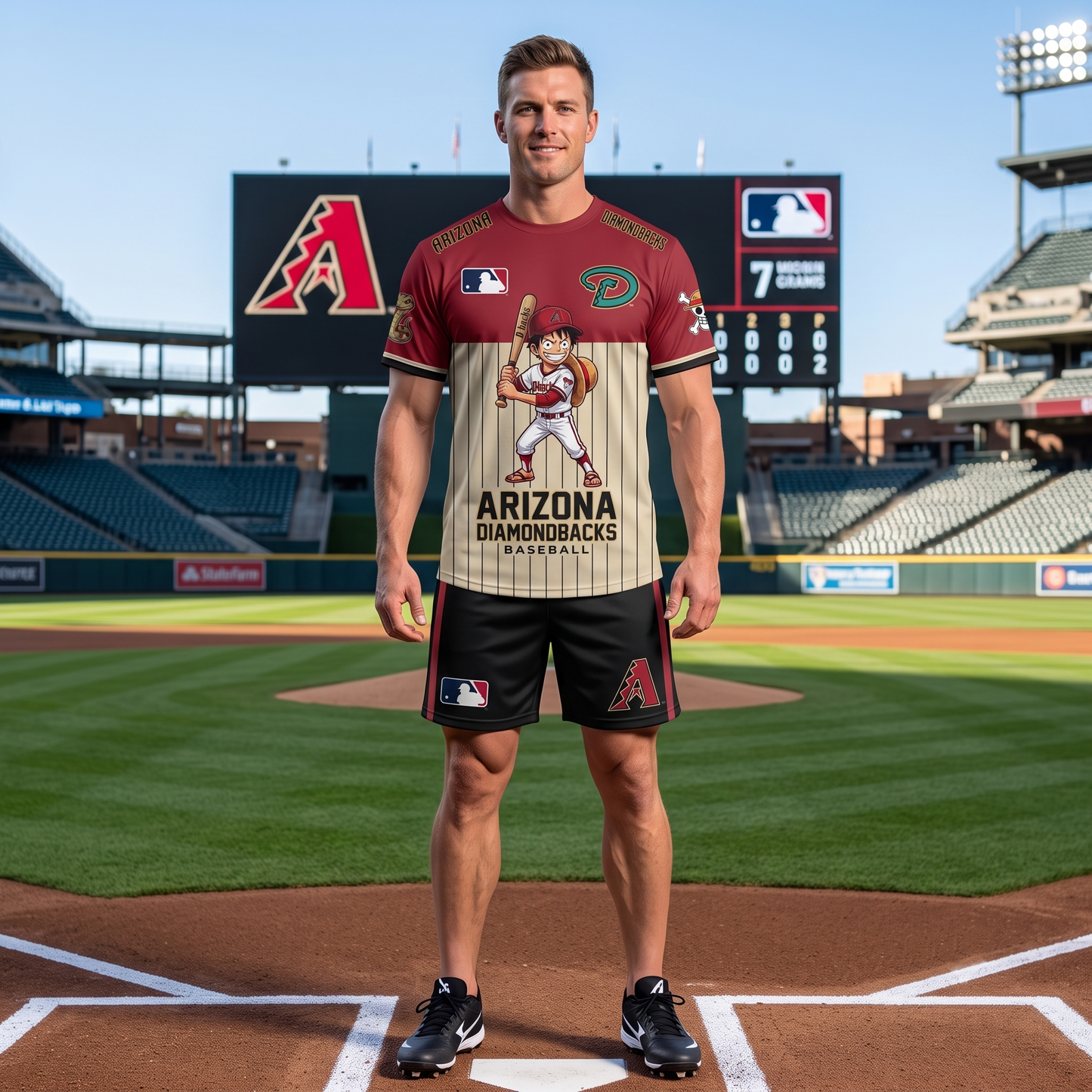 All 30 Teams Available-COMBO GIFTS FOR BASEBALL FAN | Sport Fan Set — T-Shirt + Shorts