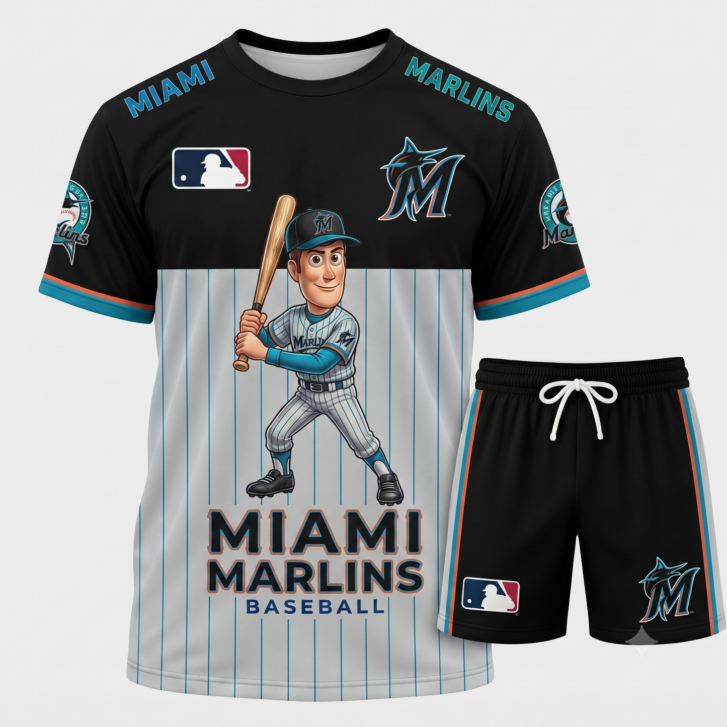 All 30 Teams Available-COMBO GIFTS FOR BASEBALL FAN | Sport Fan Set — T-Shirt + Shorts