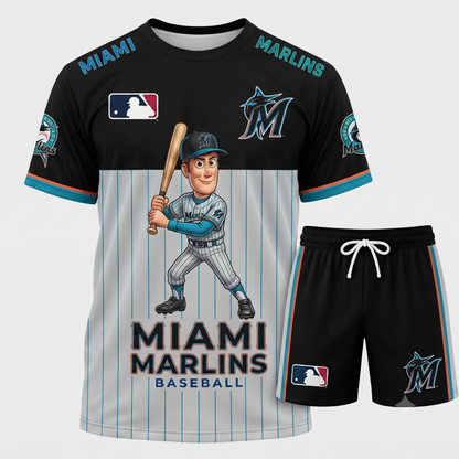 All 30 Teams Available-COMBO GIFTS FOR BASEBALL FAN | Sport Fan Set — T-Shirt + Shorts