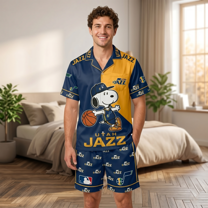 SHORT-SLEEVE PAJAMAS SET FOR BASKETBALL FAN