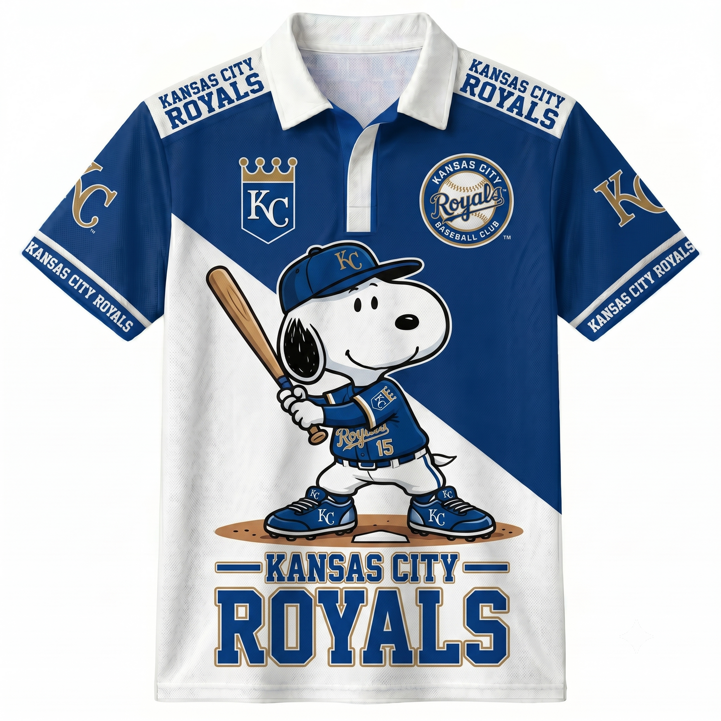 American League - AL Baseball Polo Shirt, Team Color Game Day Polo, Cartoon Dog Baseball Inspired Sports Jersey, Navy Pinstripe Fanwear Shirt