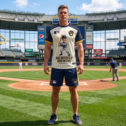 All 30 Teams Available-COMBO GIFTS FOR BASEBALL FAN | Sport Fan Set — T-Shirt + Shorts