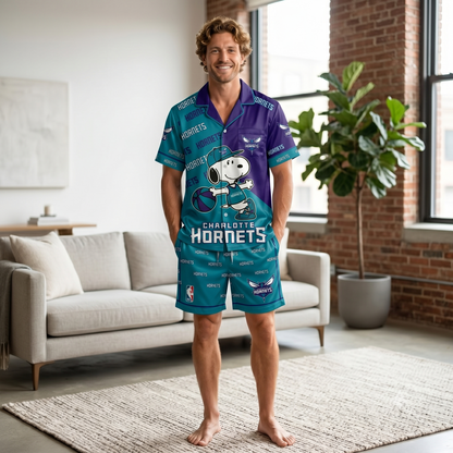 SHORT-SLEEVE PAJAMAS SET FOR BASKETBALL FAN