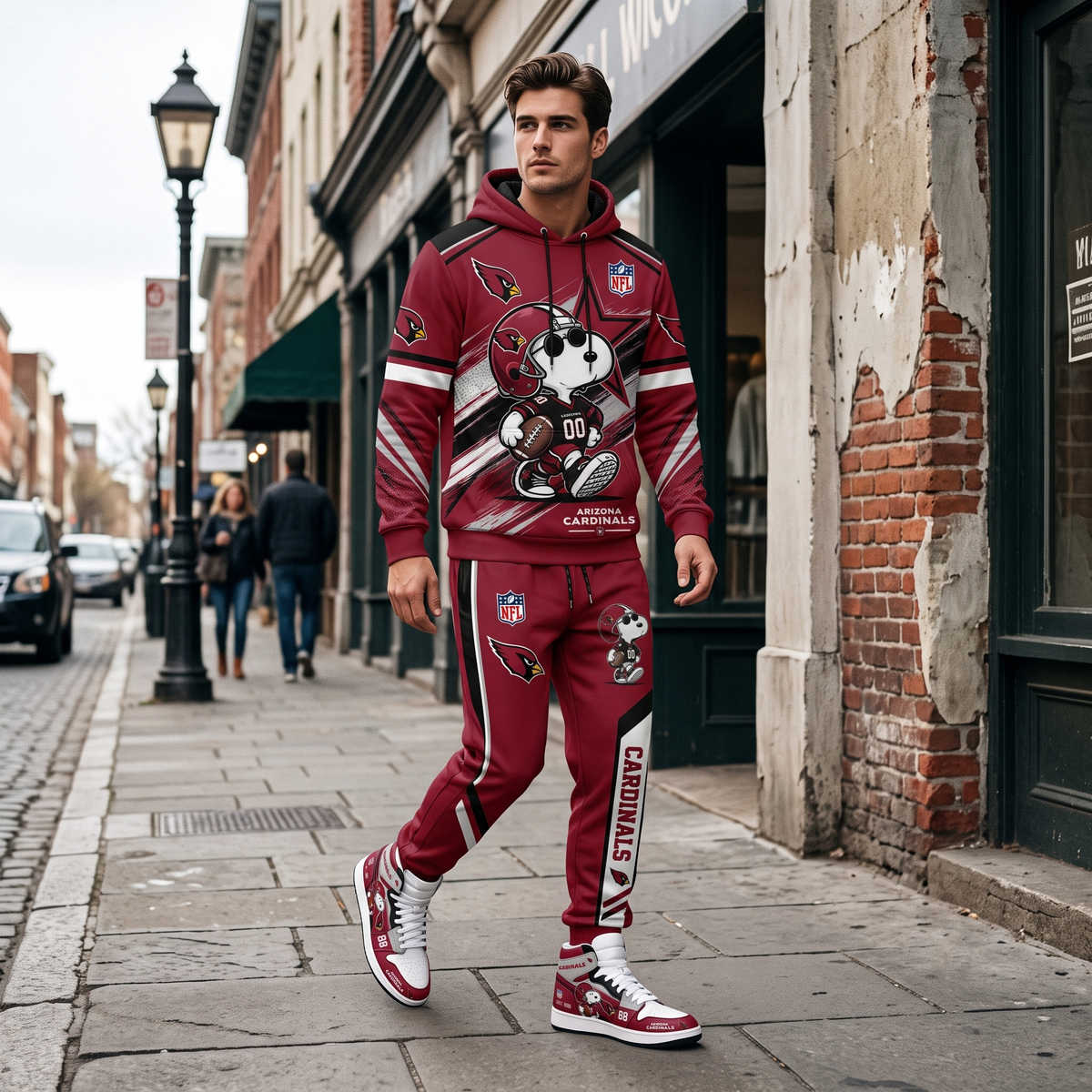 NFL Dog Football Fan Hoodie & Sweatpants & High Sneakers | All 32 Teams Available