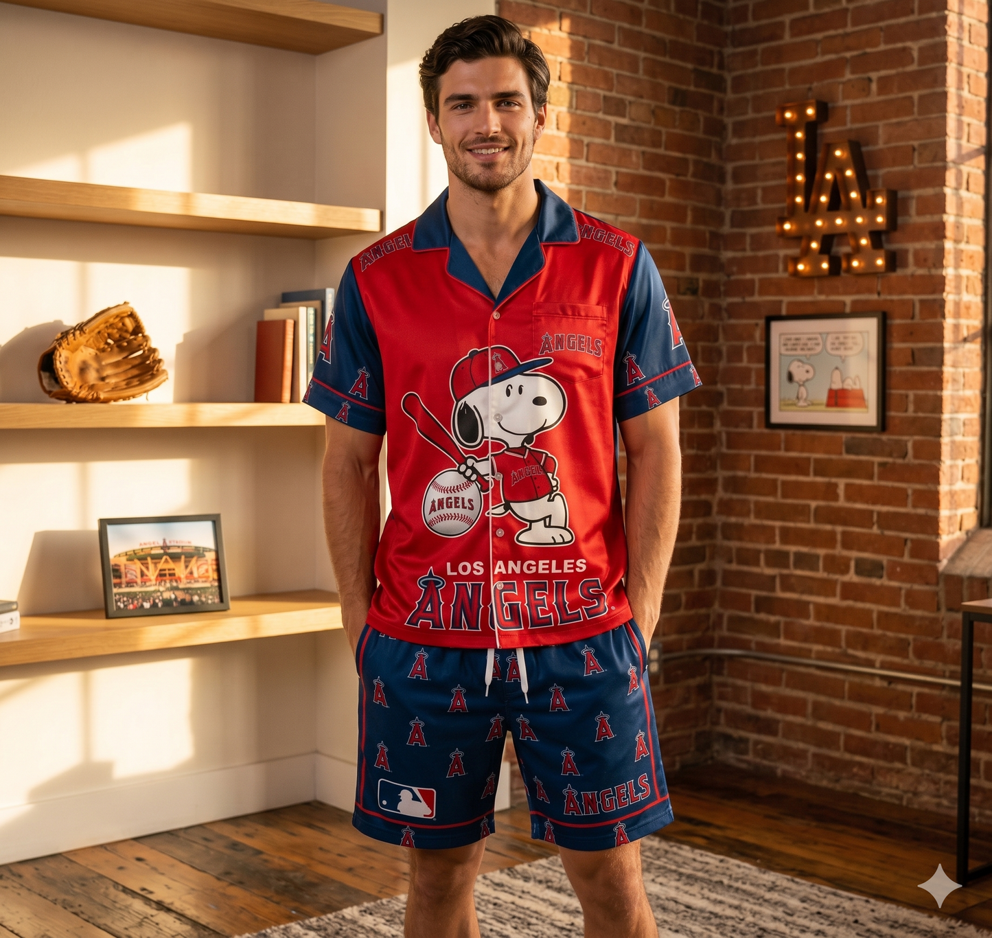 SHORT-SLEEVE PAJAMAS SET FOR SPORT FAN