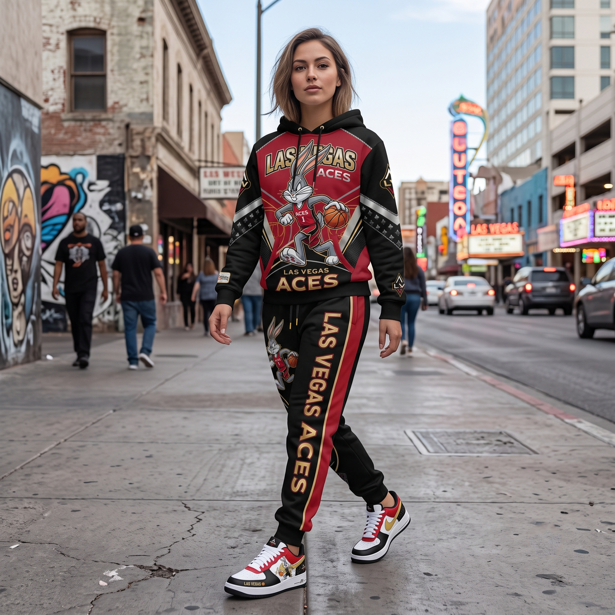 Women’s Basketball Fan Combo Set — Hoodie & Sweatpants and High Sneakers | All 15 WNBA Teams Available