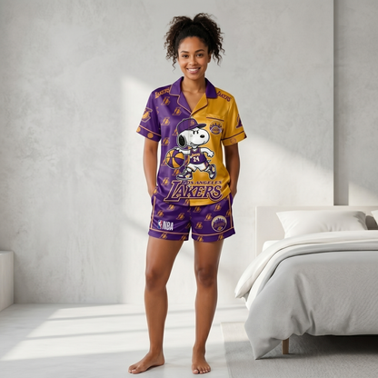 SHORT-SLEEVE PAJAMAS SET FOR BASKETBALL FAN