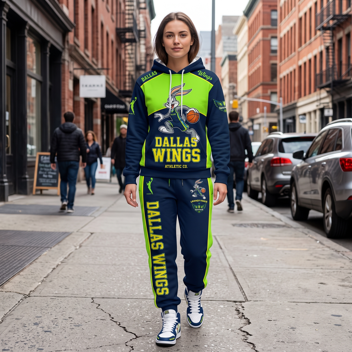 Women’s Basketball Fan Combo Set — Hoodie & Sweatpants and High Sneakers | All 15 WNBA Teams Available