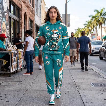 NFL Dog Football Fan Hoodie & Sweatpants & High Sneakers | All 32 Teams Available