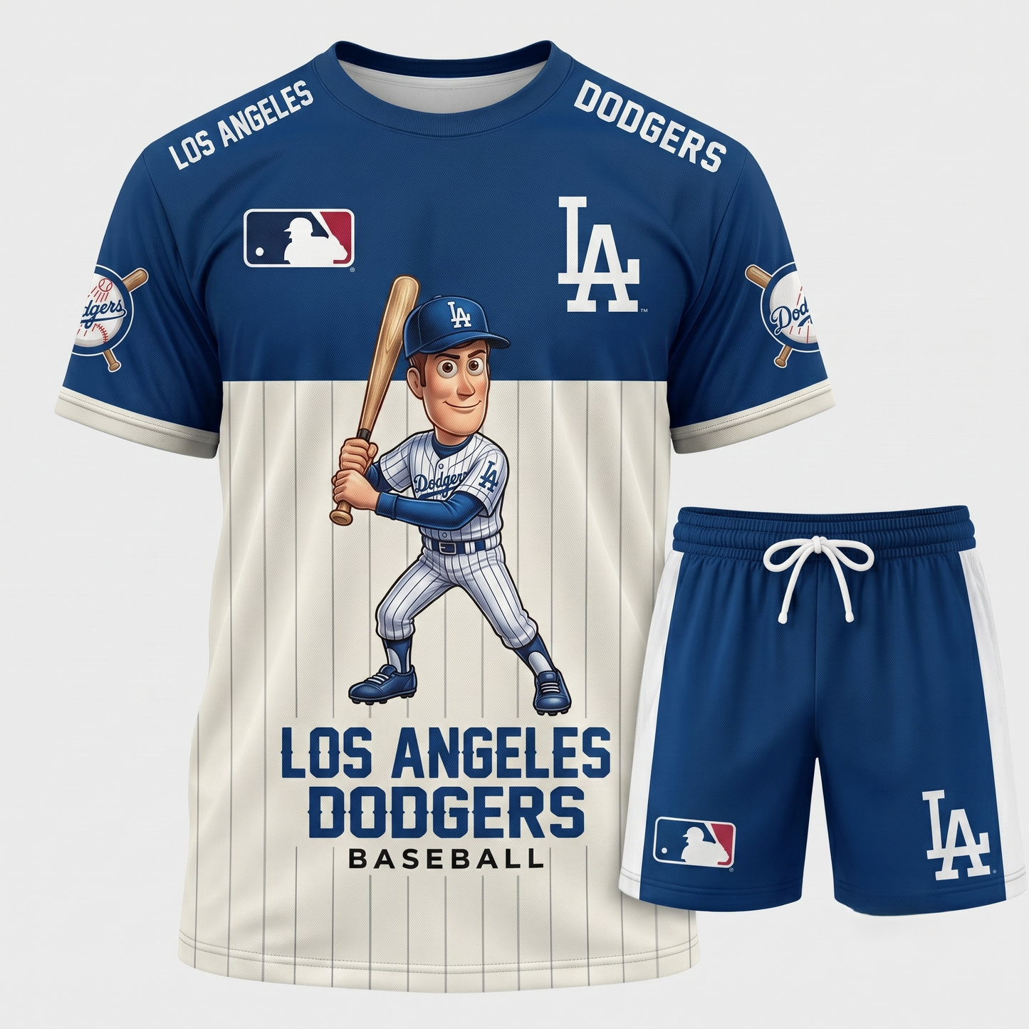 All 30 Teams Available-COMBO GIFTS FOR BASEBALL FAN | Sport Fan Set — T-Shirt + Shorts