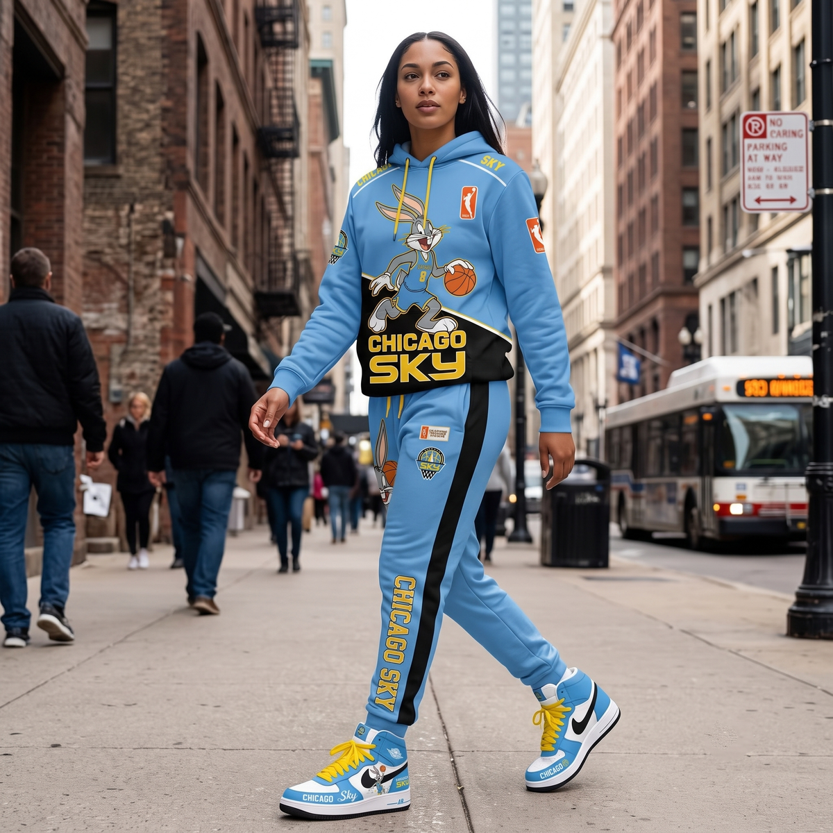 Women’s Basketball Fan Combo Set — Hoodie & Sweatpants and High Sneakers | All 15 WNBA Teams Available