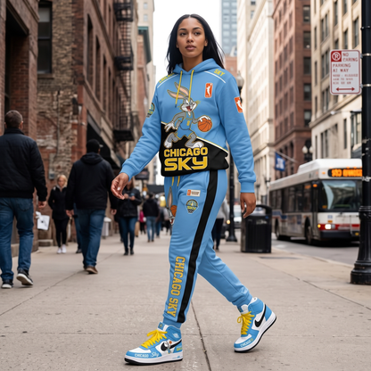 Women’s Basketball Fan Combo Set — Hoodie & Sweatpants and High Sneakers | All 15 WNBA Teams Available