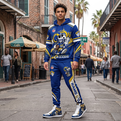 NFL Dog Football Fan Hoodie & Sweatpants & High Sneakers | All 32 Teams Available