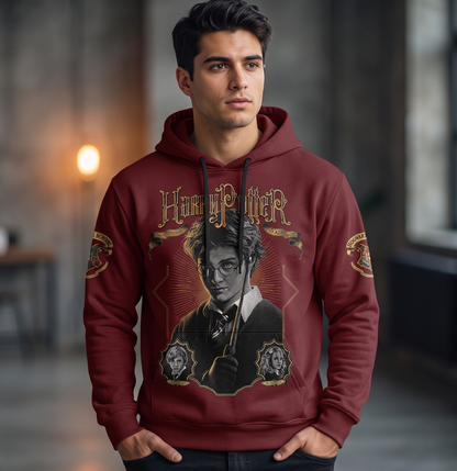 Wizard School Graphic Shirt — Vintage Magic Movie Inspired Tee — Hoodie — Sweatshirt & Zip Hoodie fo - Custom Fan Apparel Image 7