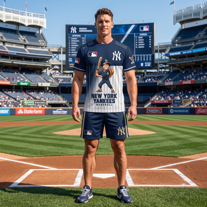 All 30 Teams Available-COMBO GIFTS FOR BASEBALL FAN | Sport Fan Set — T-Shirt + Shorts