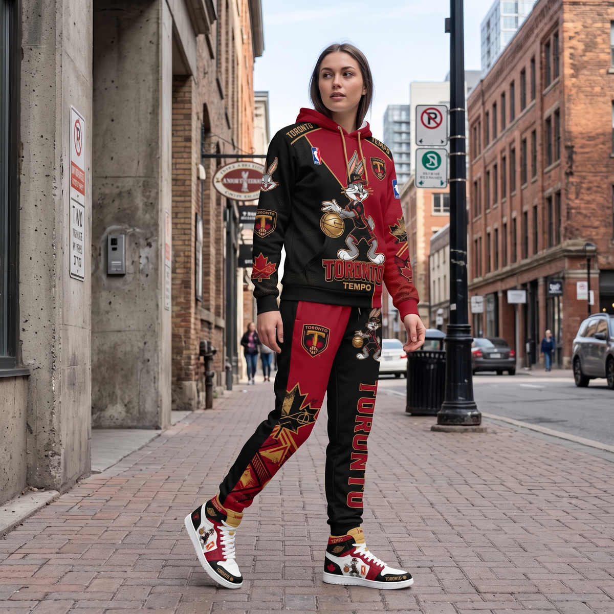 Women’s Basketball Fan Combo Set — Hoodie & Sweatpants and High Sneakers | All 15 WNBA Teams Available