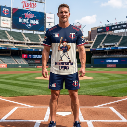 All 30 Teams Available-COMBO GIFTS FOR BASEBALL FAN | Sport Fan Set — T-Shirt + Shorts