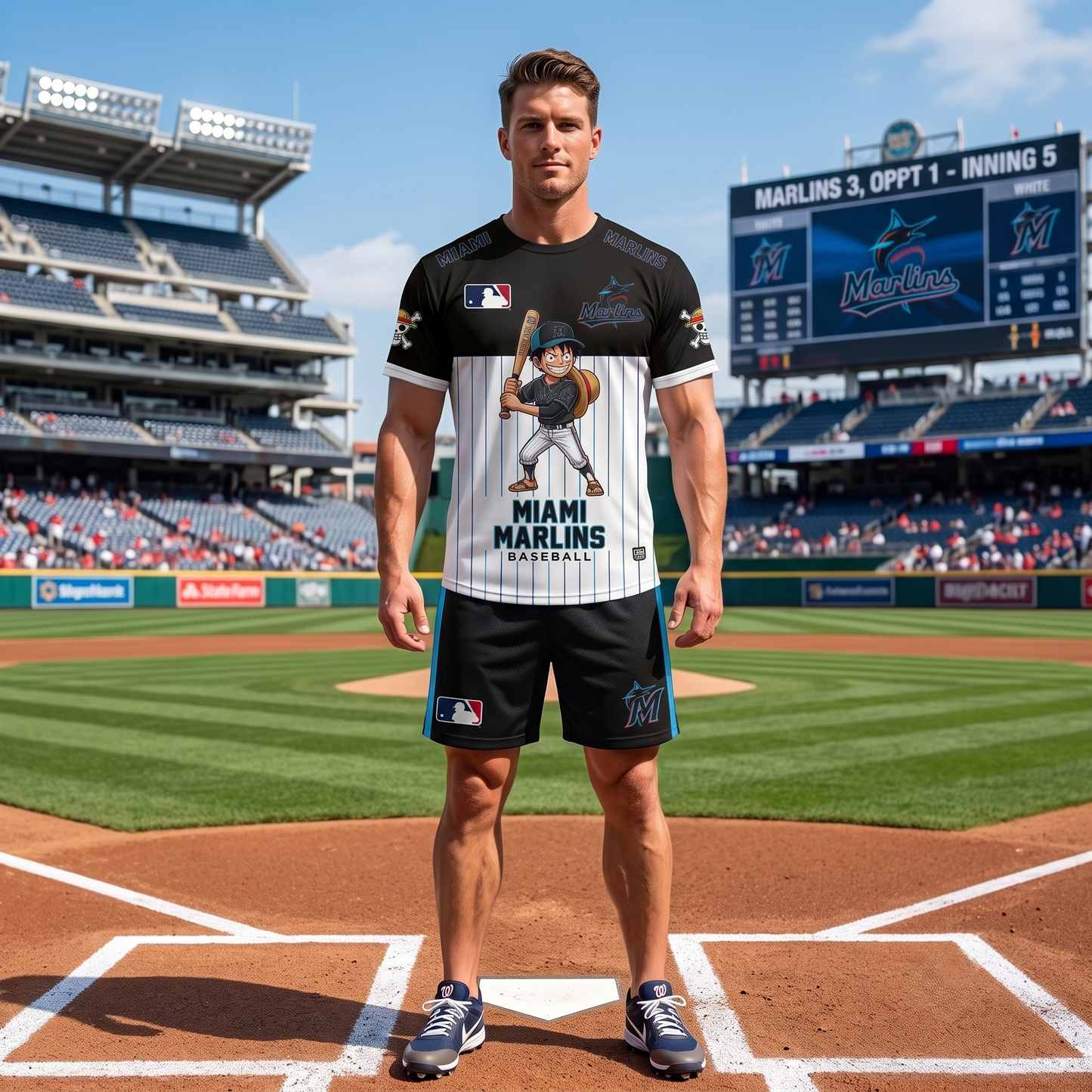 All 30 Teams Available-COMBO GIFTS FOR BASEBALL FAN | Sport Fan Set — T-Shirt + Shorts