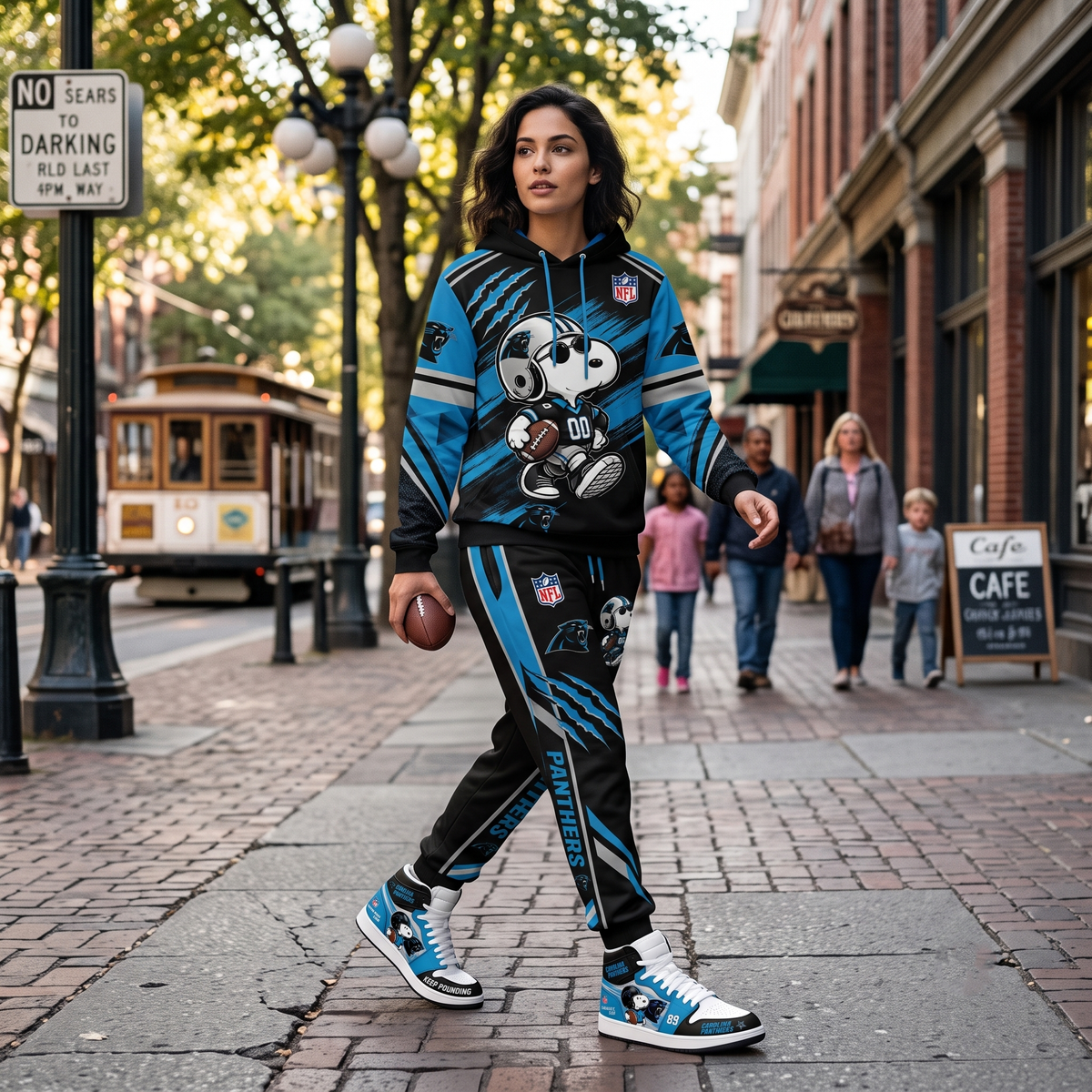 NFL Dog Football Fan Hoodie & Sweatpants & High Sneakers | All 32 Teams Available