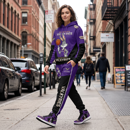 Women’s Basketball Fan Combo Set — Hoodie & Sweatpants and High Sneakers | All 15 WNBA Teams Available
