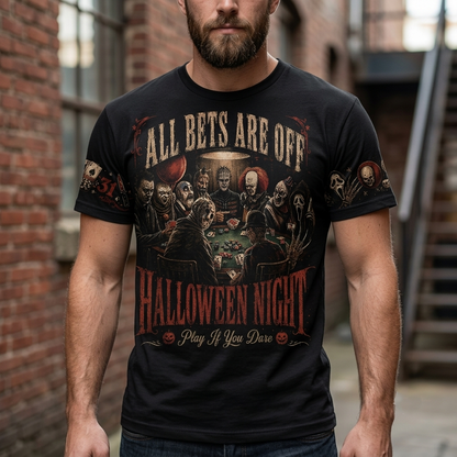 Halloween Night Horror Shirt — Scary Poker Graphic Sweatshirt Hoodie
