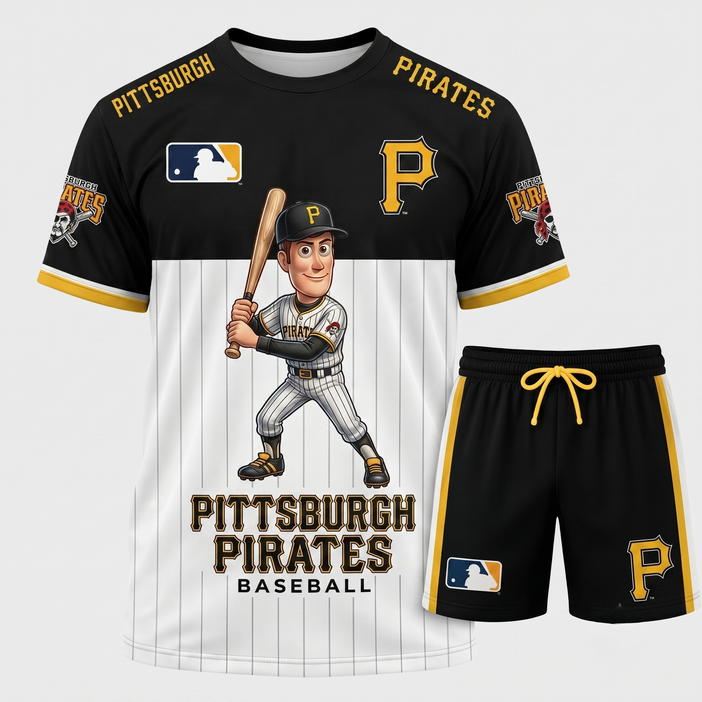 All 30 Teams Available-COMBO GIFTS FOR BASEBALL FAN | Sport Fan Set — T-Shirt + Shorts