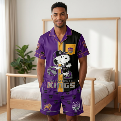 SHORT-SLEEVE PAJAMAS SET FOR BASKETBALL FAN