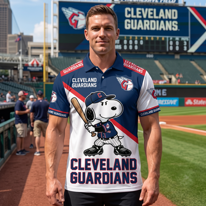 American League - AL Baseball Polo Shirt, Team Color Game Day Polo, Cartoon Dog Baseball Inspired Sports Jersey, Navy Pinstripe Fanwear Shirt