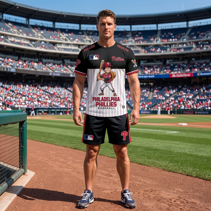 All 30 Teams Available-COMBO GIFTS FOR BASEBALL FAN | Sport Fan Set — T-Shirt + Shorts