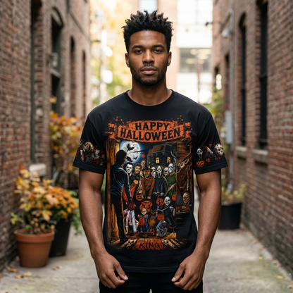 Halloween Horror Night Shirt — Vintage Scary Movie Graphic Hoodie Sweatshirt