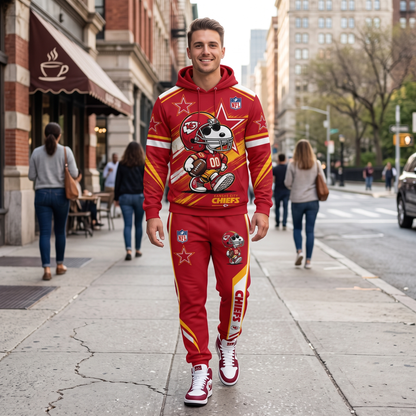 NFL Dog Football Fan Hoodie & Sweatpants & High Sneakers | All 32 Teams Available