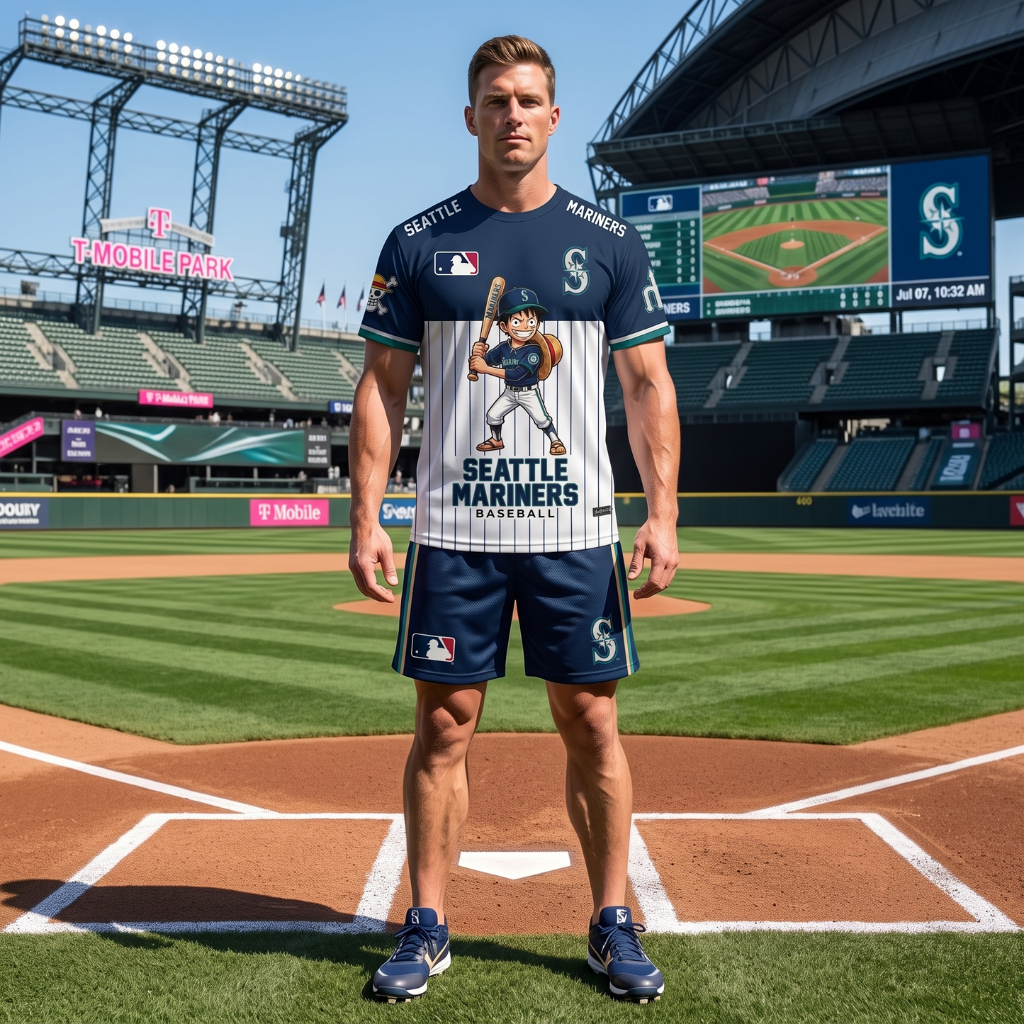 All 30 Teams Available-COMBO GIFTS FOR BASEBALL FAN | Sport Fan Set — T-Shirt + Shorts