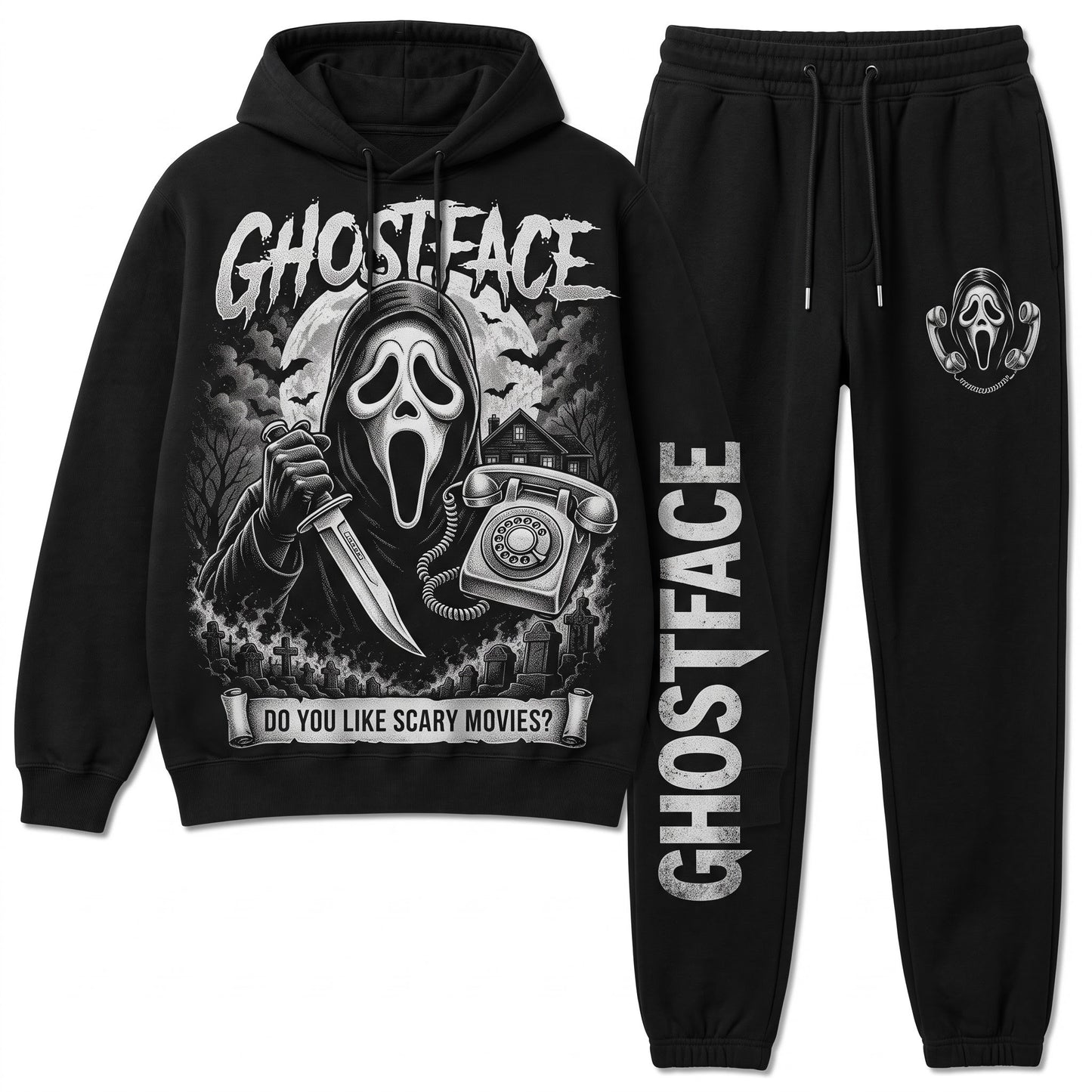 Horror Slashers Squad Halloween Hoodie & Pants Set