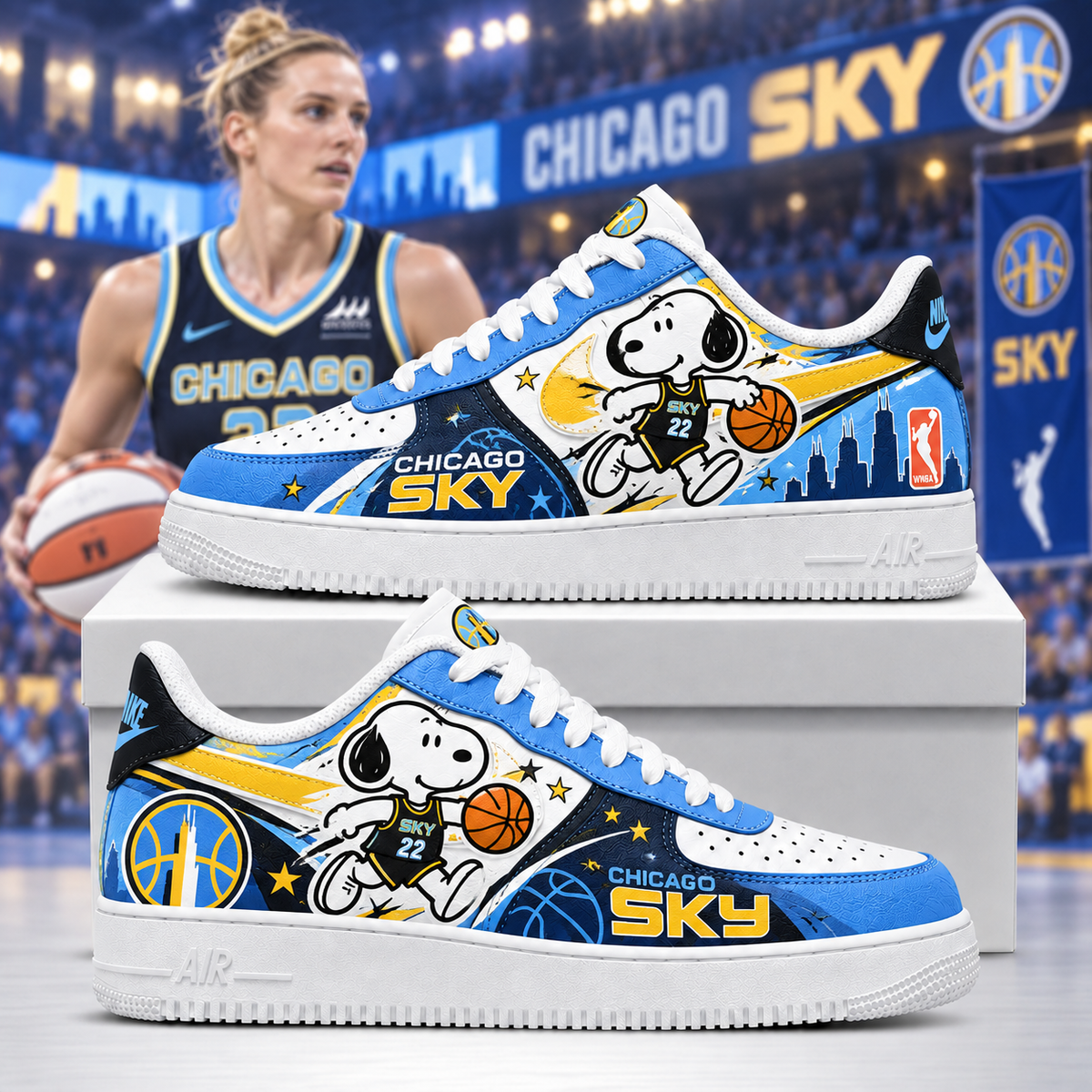 Beagle Dog - Women’s Basketball Fan Sneakers | All 15 WNBA Teams Available -Ver2