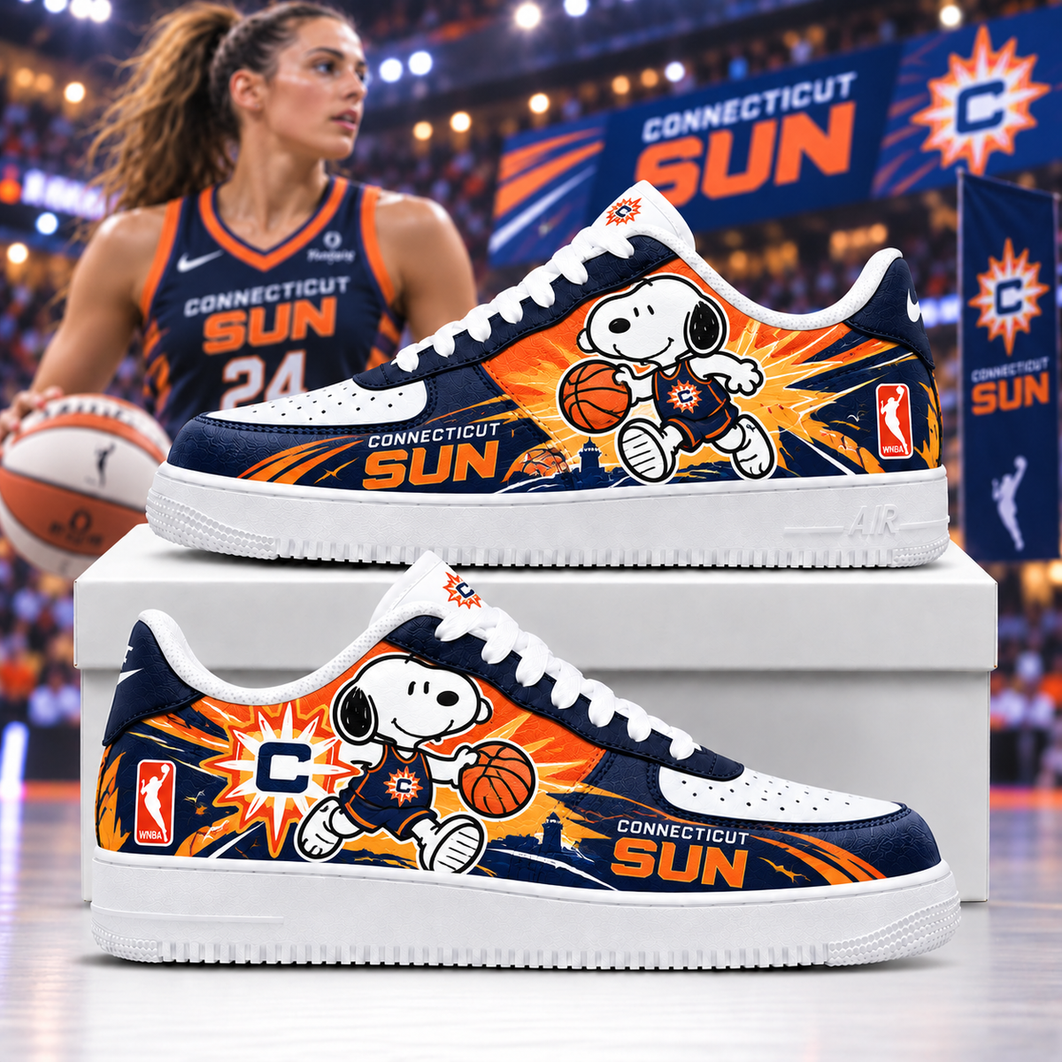 Beagle Dog - Women’s Basketball Fan Sneakers | All 15 WNBA Teams Available -Ver2
