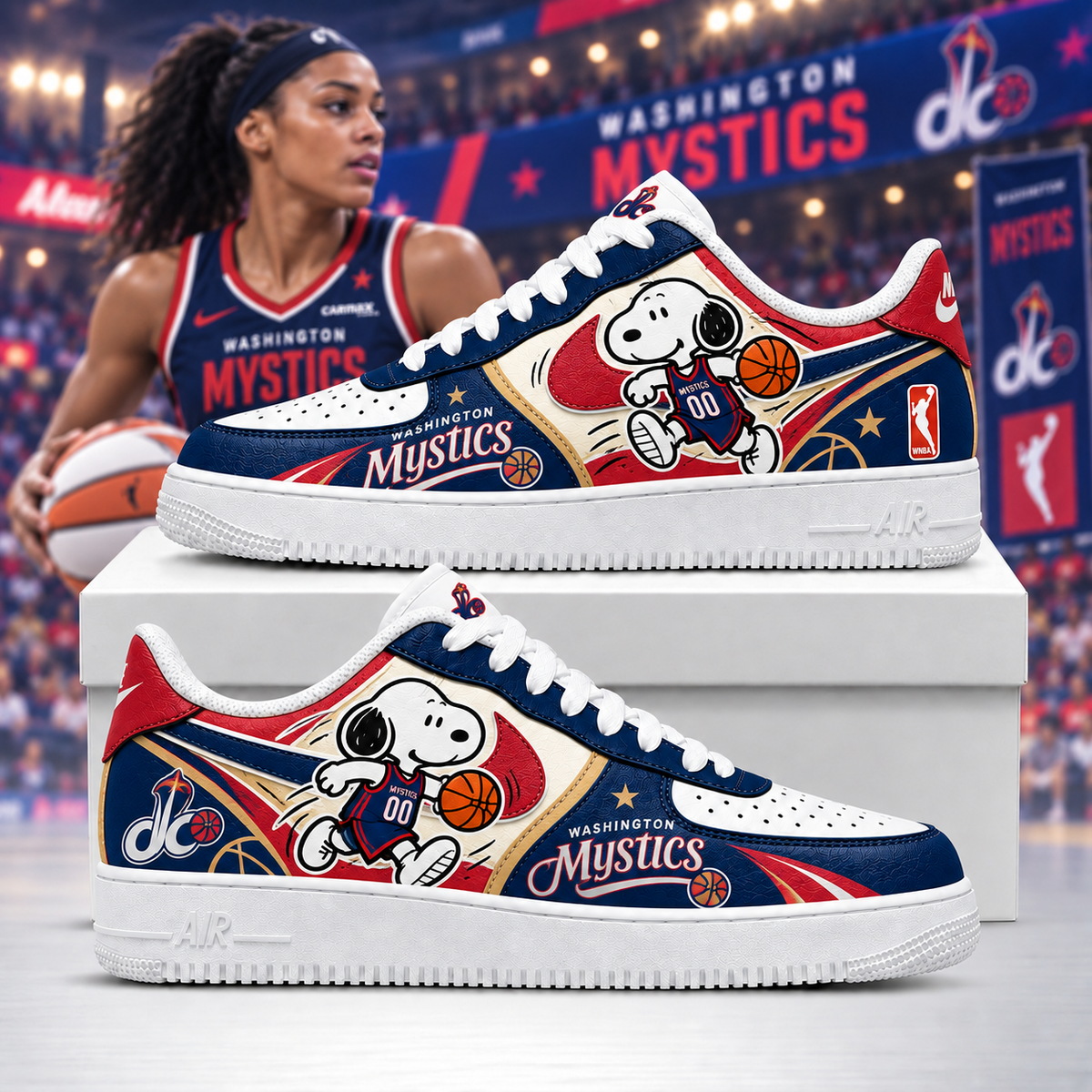 Beagle Dog - Women’s Basketball Fan Sneakers | All 15 WNBA Teams Available -Ver2